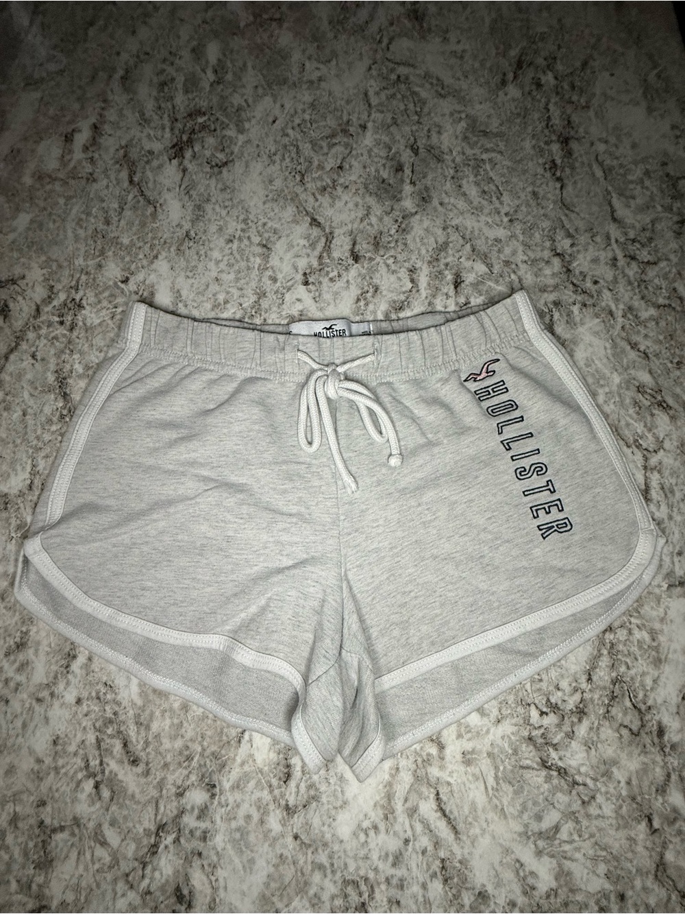 Y2K Hollister Women's Light Gray Pull-On Lounge Shorts